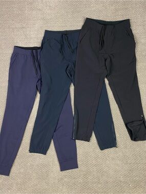 Public Rec Joggers Pants Lot of 3 Mens 30x32 Black Navy Blue Stadium Sweatpants